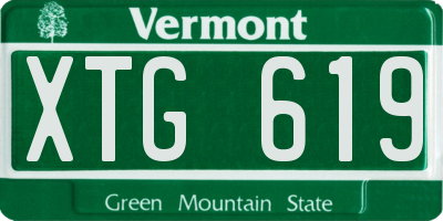 VT license plate XTG619