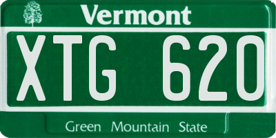 VT license plate XTG620