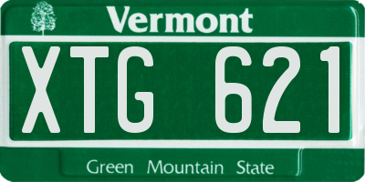 VT license plate XTG621