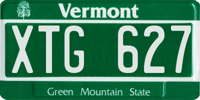 VT license plate XTG627