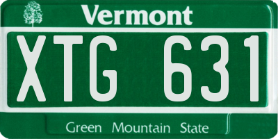 VT license plate XTG631