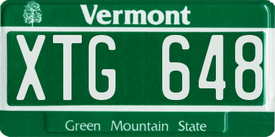 VT license plate XTG648