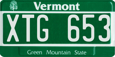 VT license plate XTG653