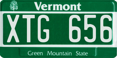 VT license plate XTG656