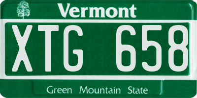 VT license plate XTG658