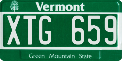 VT license plate XTG659