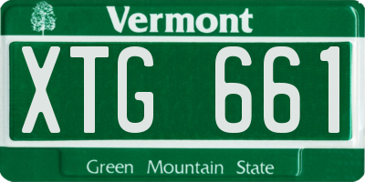 VT license plate XTG661