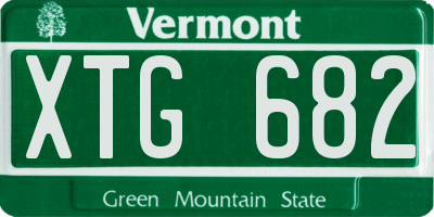 VT license plate XTG682