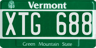 VT license plate XTG688