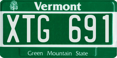VT license plate XTG691