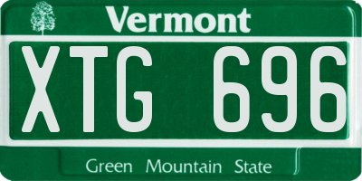 VT license plate XTG696