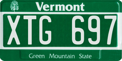 VT license plate XTG697