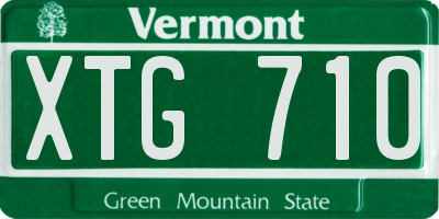 VT license plate XTG710
