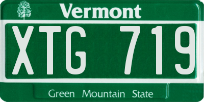 VT license plate XTG719