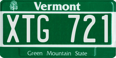 VT license plate XTG721