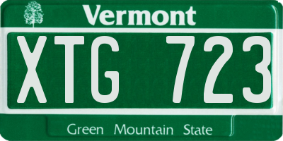 VT license plate XTG723
