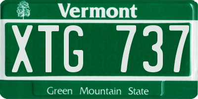 VT license plate XTG737