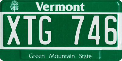 VT license plate XTG746