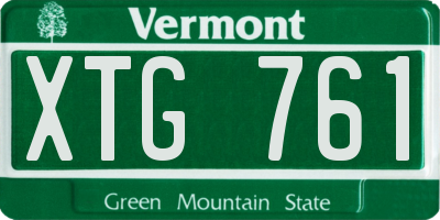 VT license plate XTG761