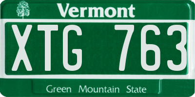 VT license plate XTG763