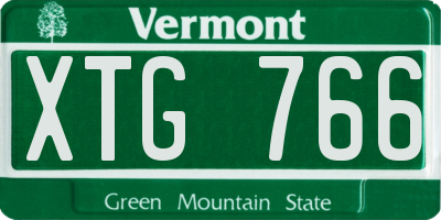 VT license plate XTG766