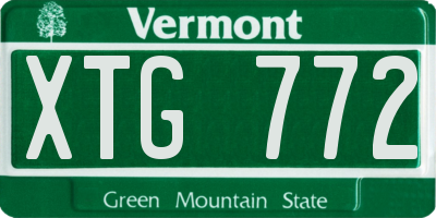 VT license plate XTG772