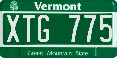 VT license plate XTG775