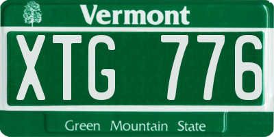 VT license plate XTG776