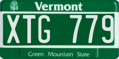 VT license plate XTG779