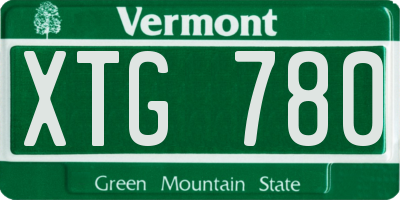 VT license plate XTG780