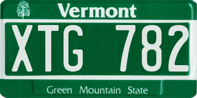 VT license plate XTG782