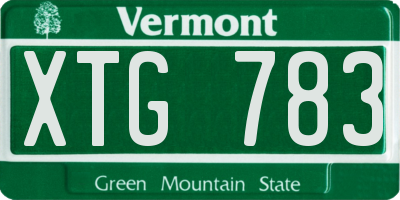 VT license plate XTG783