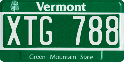 VT license plate XTG788