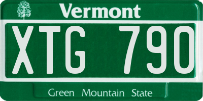 VT license plate XTG790