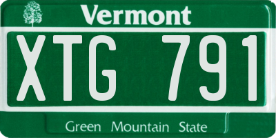 VT license plate XTG791
