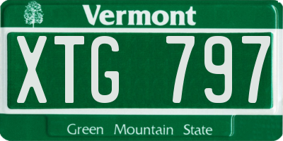 VT license plate XTG797