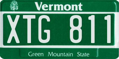 VT license plate XTG811