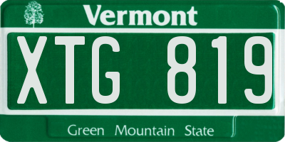 VT license plate XTG819