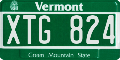 VT license plate XTG824