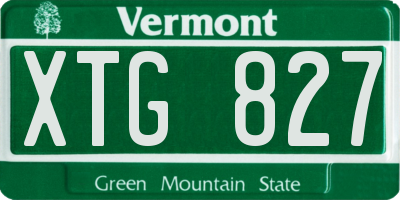 VT license plate XTG827