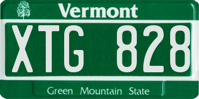 VT license plate XTG828