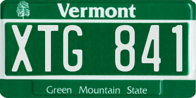 VT license plate XTG841