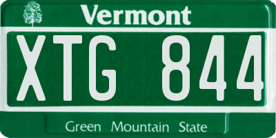 VT license plate XTG844