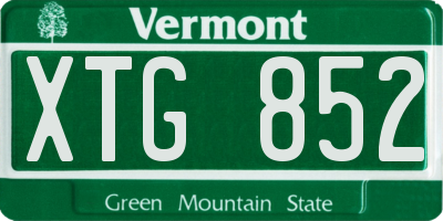 VT license plate XTG852