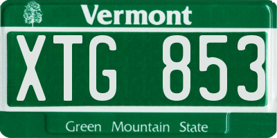VT license plate XTG853