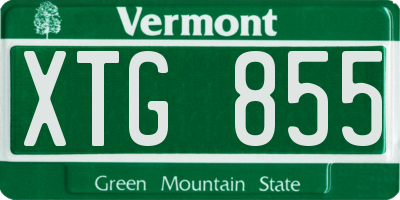 VT license plate XTG855