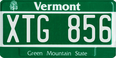 VT license plate XTG856