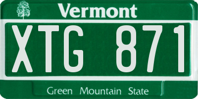 VT license plate XTG871
