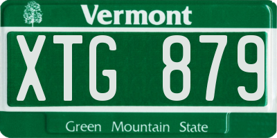 VT license plate XTG879