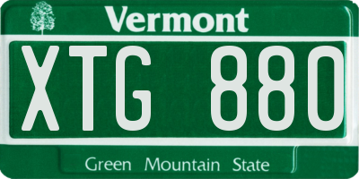 VT license plate XTG880